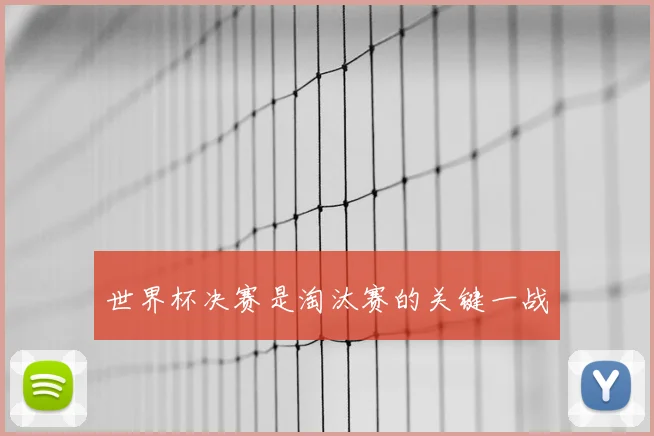 世界杯决赛是淘汰赛的关键一战